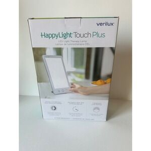 Verilux HappyLight Touch Plus LED Light Therapy Lamp White Mood Energy Sleep